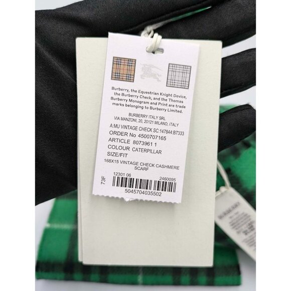 Burberry Vintage Check Cashmere Scarf Caterpillar 8073961 - Picture 7 of 10